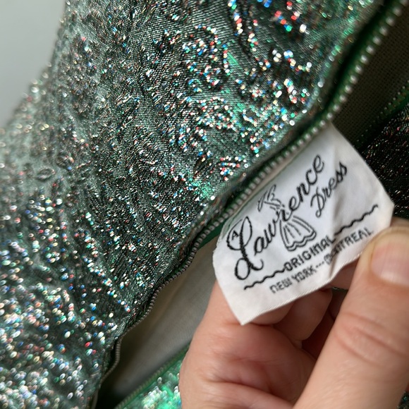 Vintage green tinsel dress - Picture 8 of 11